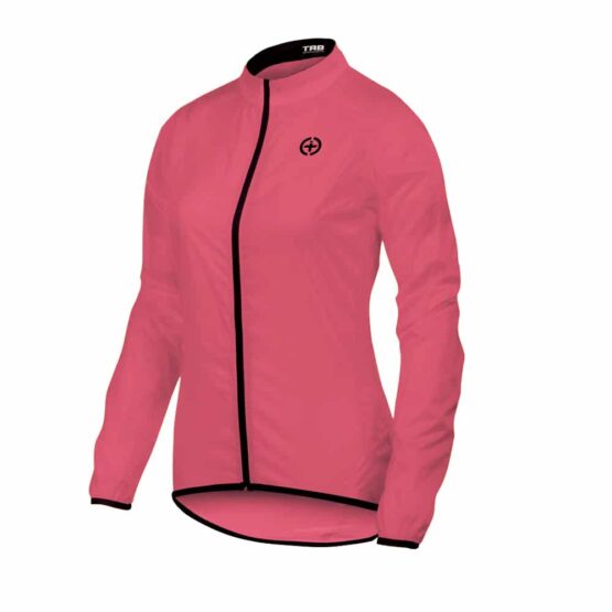 chaqueta ciclismo mujer rosada