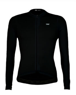 jersey ciclismo termico manga larga negro