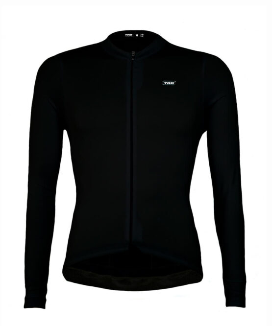 jersey ciclismo termico manga larga negro