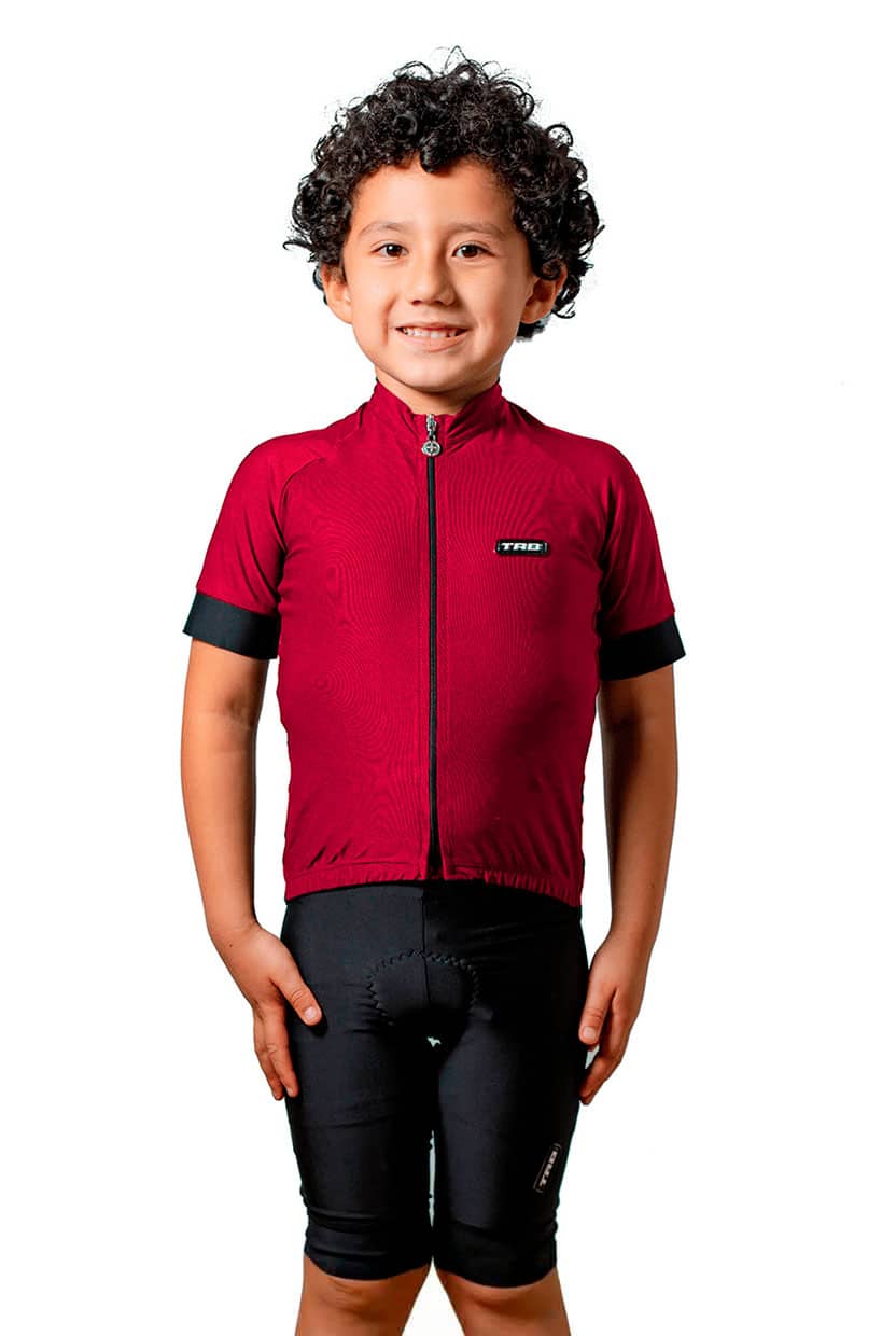 jersey ciclismo niño vino tinto
