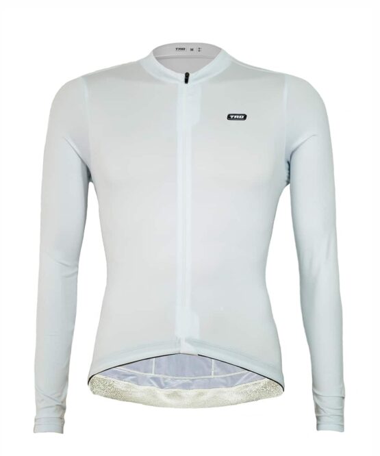 jersey ciclismo manga larga blanco