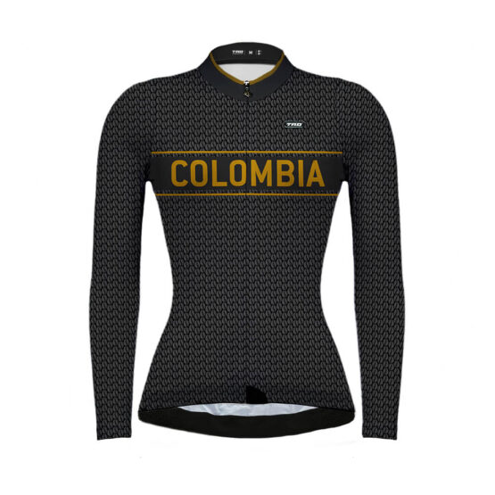 jersey ciclismo mujer manga larga colombia negro