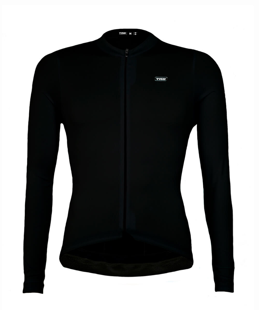 jersey ciclismo manga larga color negro