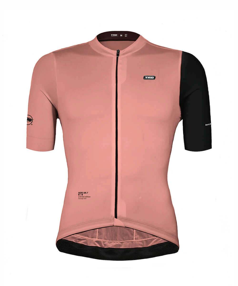 jersey ciclismo manga corta rosado hombre