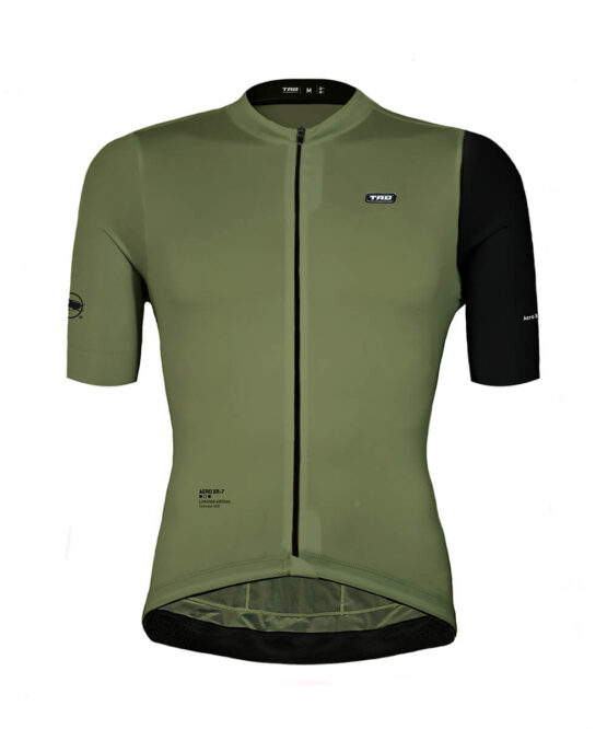 jersey ciclismo manga corta verde oliva
