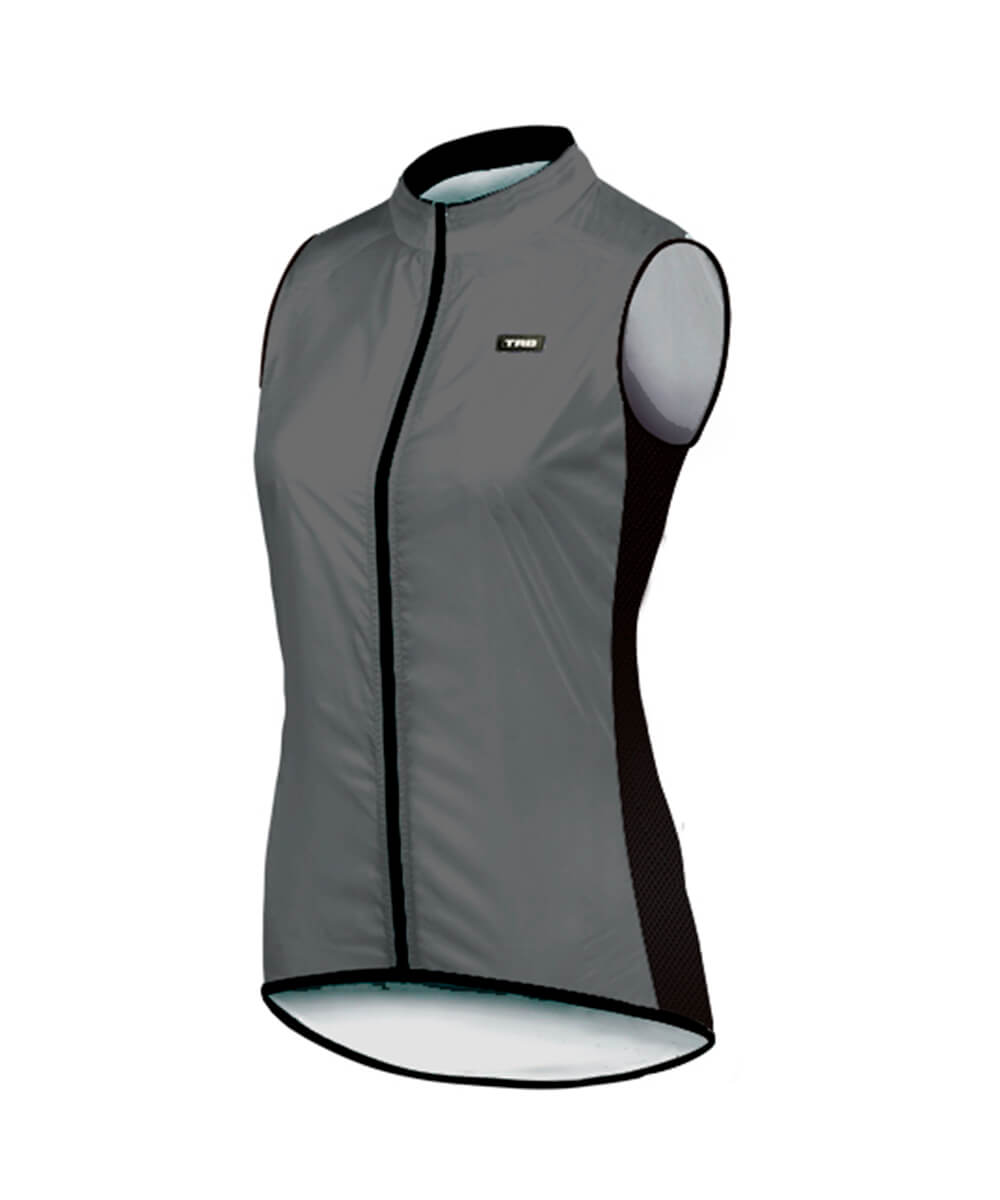 chaleco ciclismo mujer gris membrana