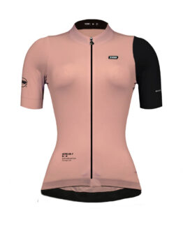 jersey ciclismo mujer manga corta rosado