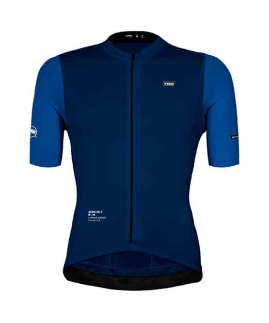 jersey ciclismo manga corta azul