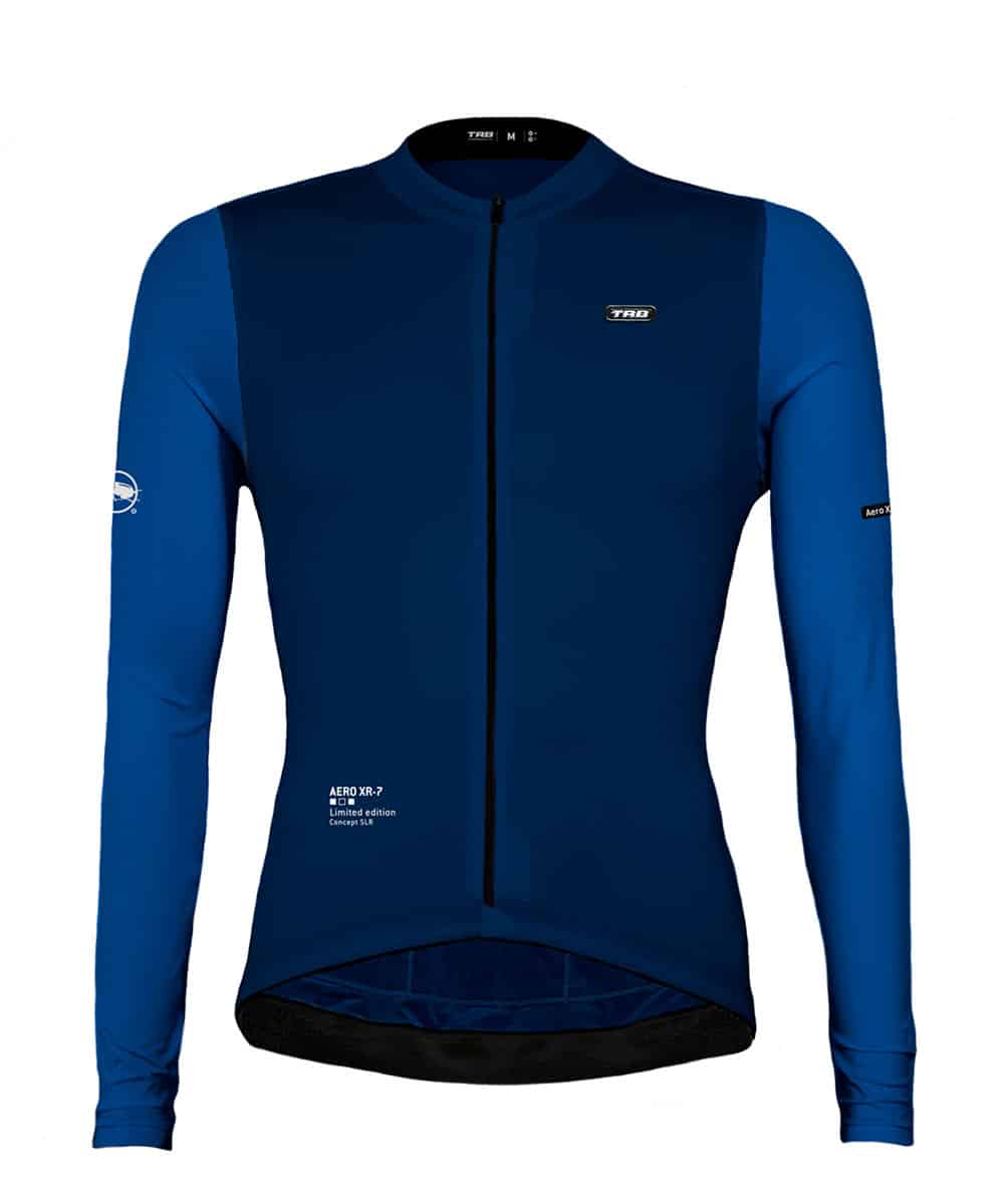 jersey ciclismo manga larga color azul