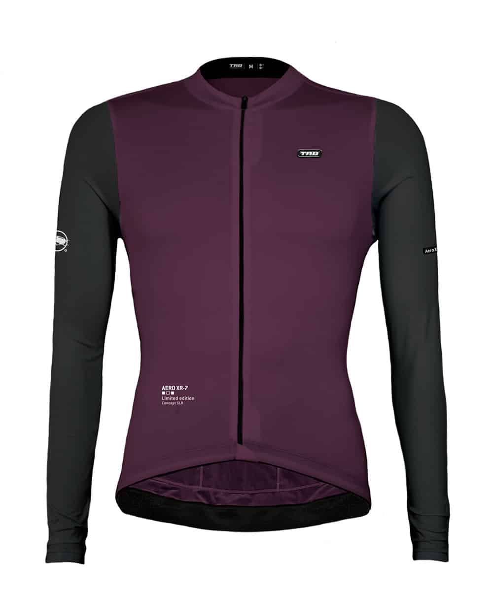 jersey ciclismo manga larga color morado