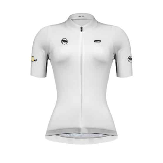 jersey ciclismo manga corta blanco mujer