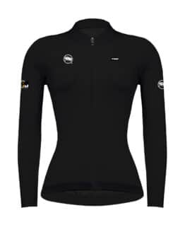 jersey ciclismo negro manga larga mujer