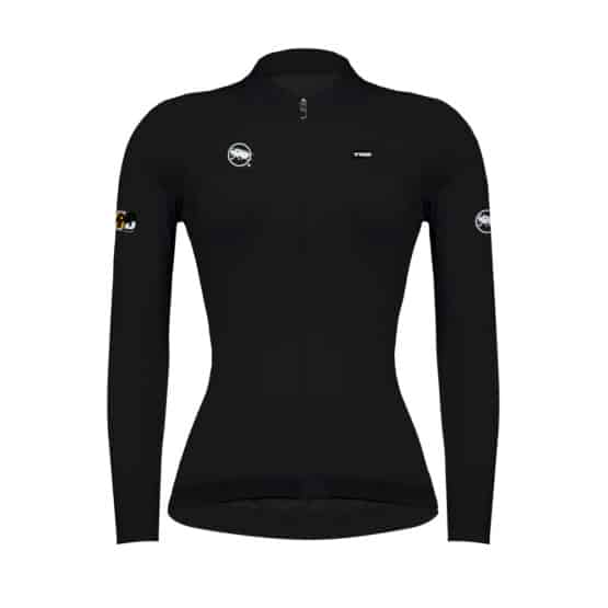 jersey ciclismo negro manga larga mujer