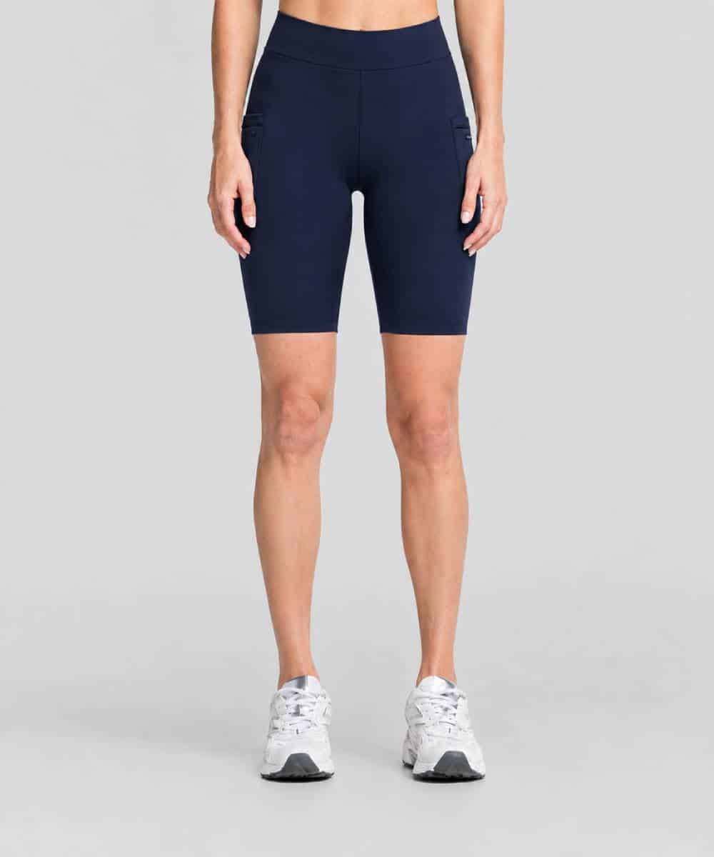 pantaloneta running azul mujer